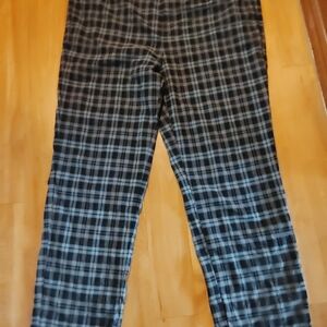 Terra & Sky Plaid Women's Pants - Black and Gray